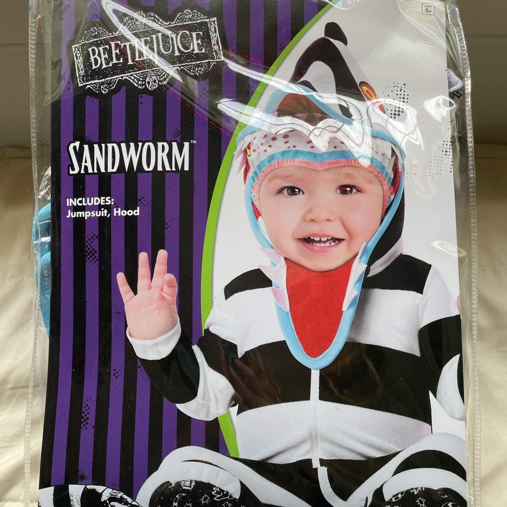 Spirit Halloween Beetlejuice Sandworm costume (6-12mo)